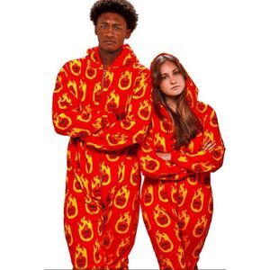 Fireball NEW size men’s M/L one piece union suit Halloween costume